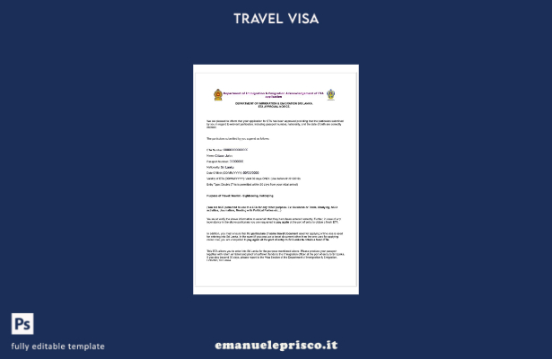 modello di visto elettronico per Sri Lanka in stile verificato
